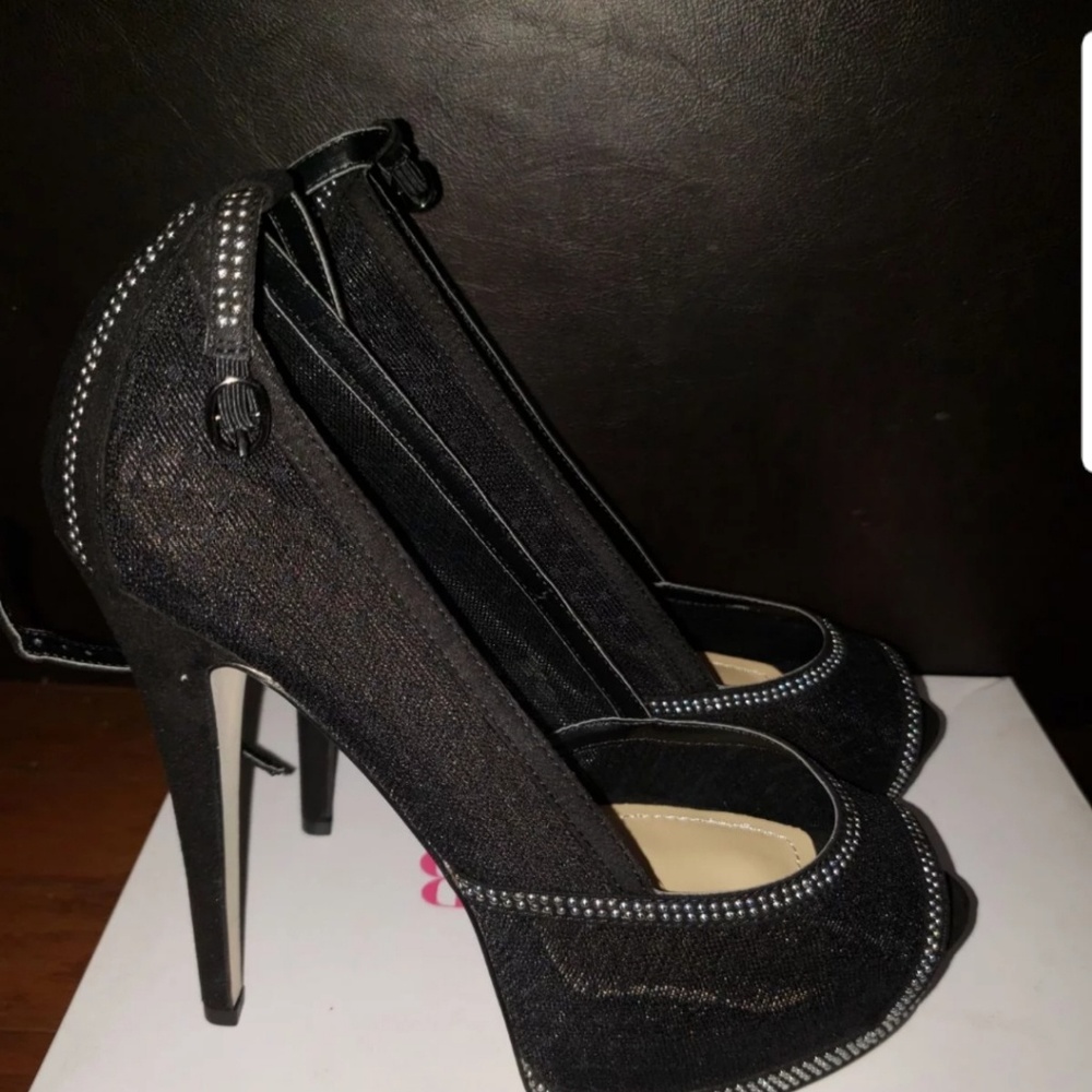 Black Lace Heels